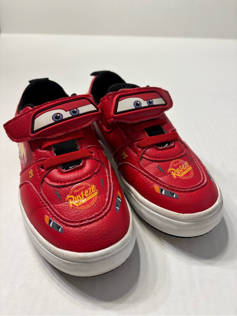 Disney Pixar Cars Lightning McQueen Red Sneakers Kids Size 11